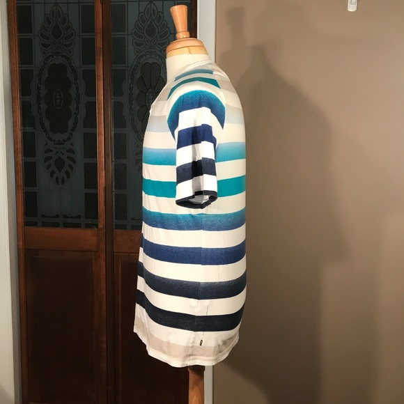 J.C. Rags Striped Short Sleeve Henley Tee - Picture 2 of 8